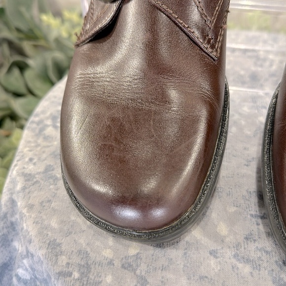 St. John’s Bay Dk.Brown Leather Round Toe 2” Block Heel Dressy Casuals WMS 7.5M - Picture 4 of 12
